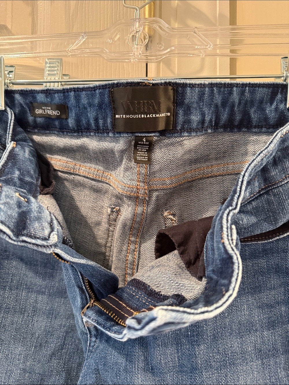 White House Black Market women’s Blue Girlfriend Jeans